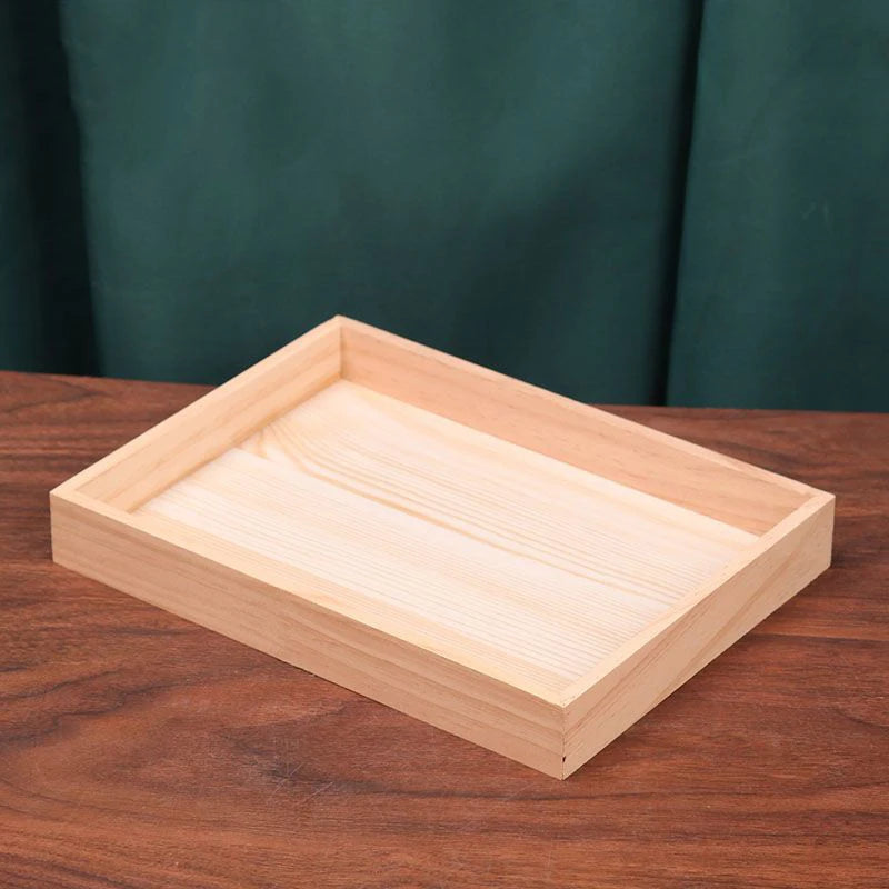 Fashion Wood Jewelry Tray Storage Trays Pendant Necklace Bracelet Earrings Ring Display Plate Desktop Drawer Sundries Organizers