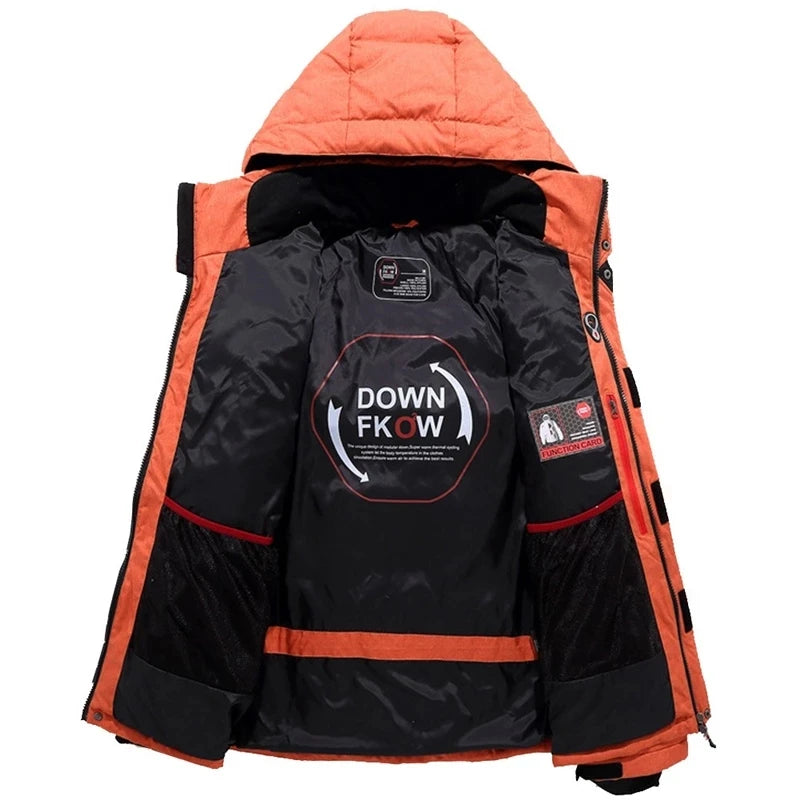 2023 High Quality 90% White Duck Down Jacket Men Coat Snow Parkas Male Warm Brand Clothing  Winter Down Jacket Outerwear