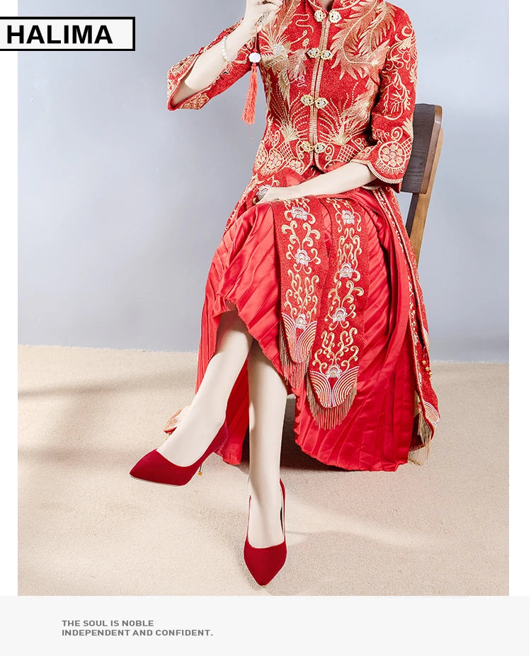 12cm   Red Heels Oversized Women's Heel Shoes 45 Red Wedding Shoes Flannelette Super High Heel Women's Shoes Zapatos De Mujer