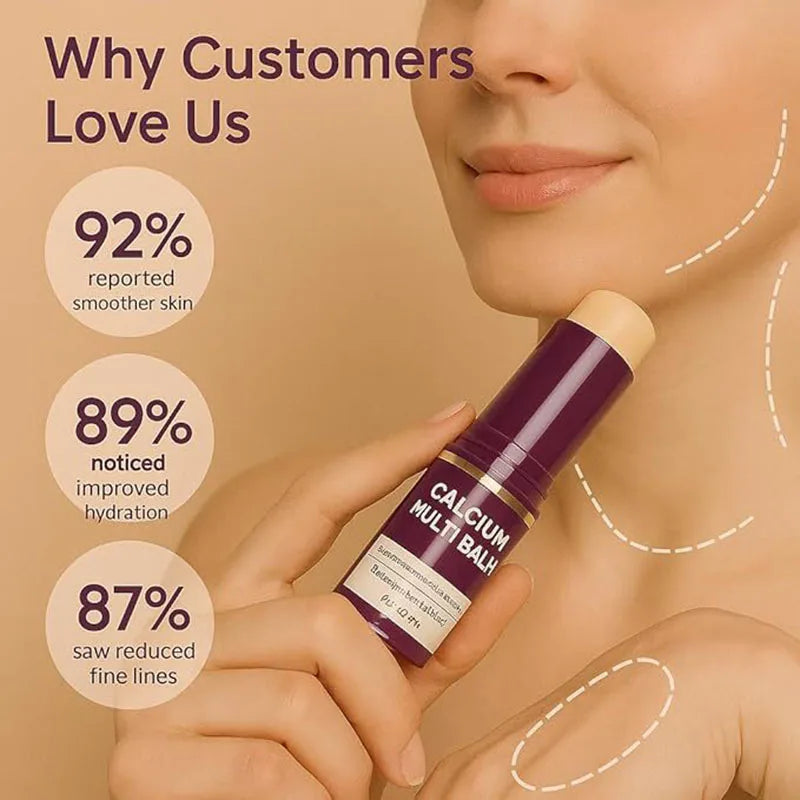 Calcium Volume Multi Balm Korean Skincare Stick Face & Eye Cream Collagen Deep Moisturizing Anti-Wrinkle Suitable for Pre Makeup