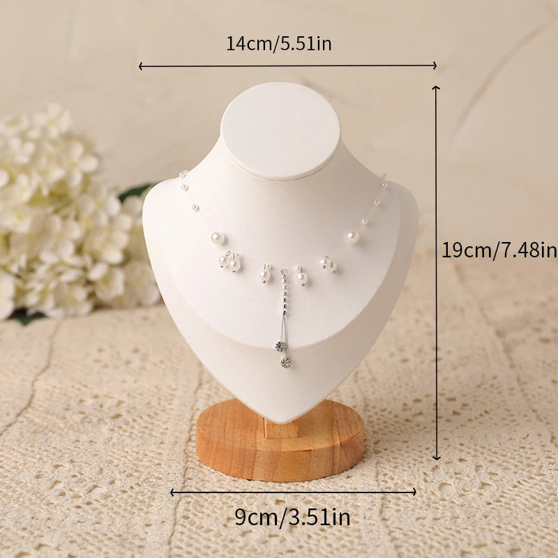 PU Model Bust Show Exhibitor Jewelry Display Necklace Pendants Mannequin Stand Earrings Organizer Ring Bracelet Storage Stand