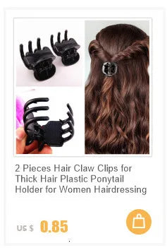 Brand French Banana Hair Clip Black Plastic Ponytail Holder Hair Pin for Lady Hairdress Beauty Tool Simple Hair Clips 2020