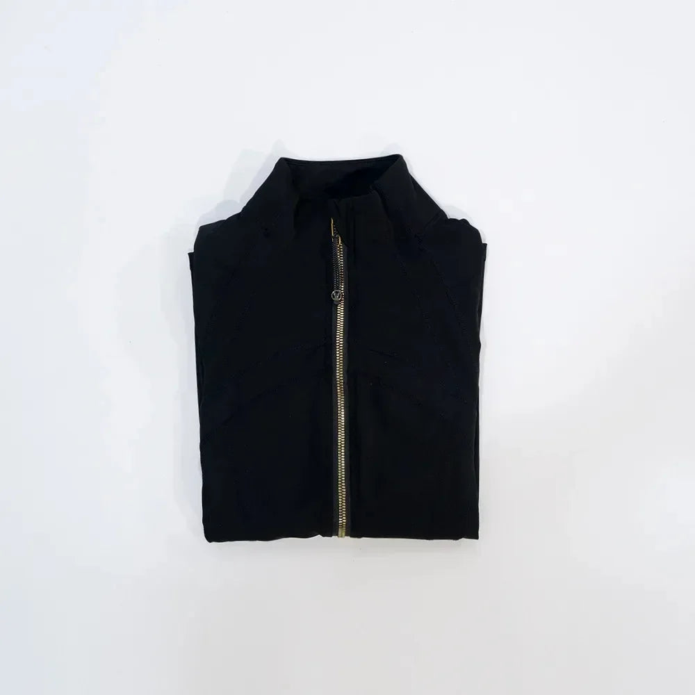 Slimming Zipper Jacket Yoga Collar Lightweight Quick Dry Sporty Thin Rose Gold Evening Summer Outerwear for Active Living