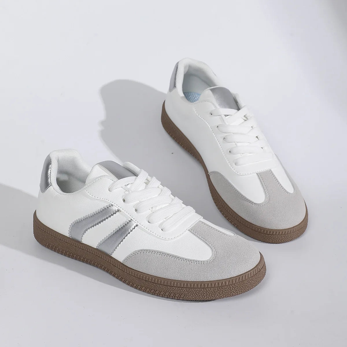 Spring Autumn Platform Sneakers Women Fashion Mixed Colors Lace-Up Sport Shoes Woman Comfortable Non Slip Flat Trainers Female