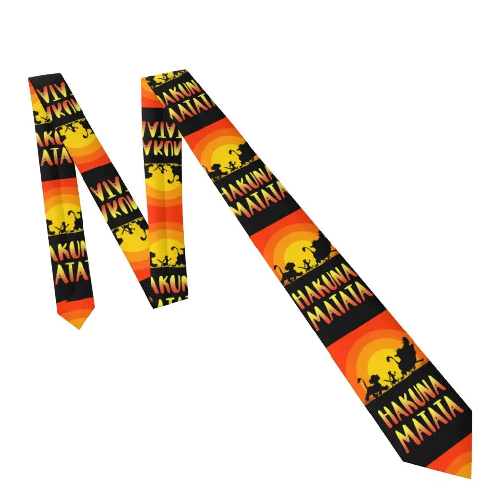 Custom The Lion King Hakuna Matata Necktie Mens Mens Suit Tie For Thanksgiving Day