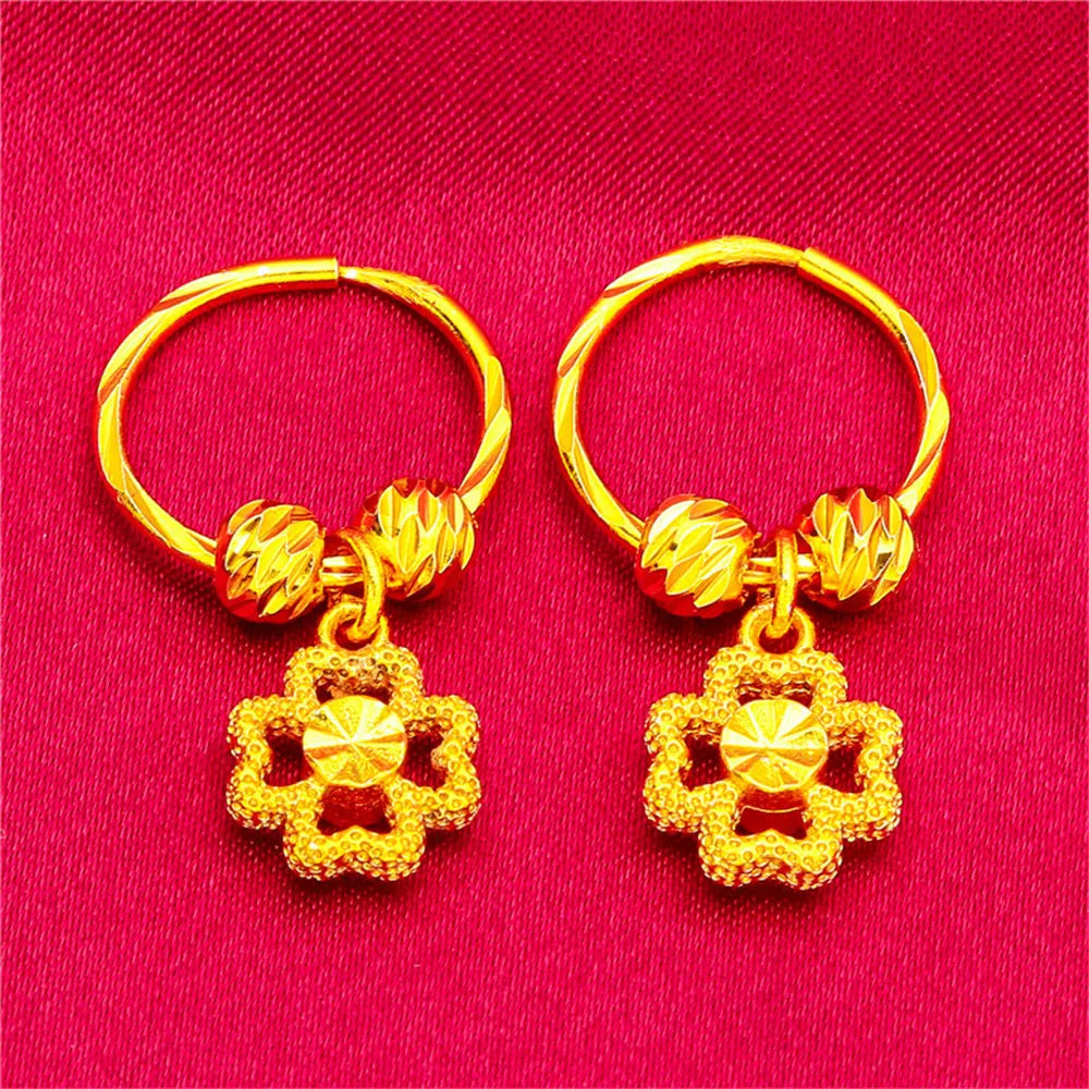 ANIID Heart Earrings 24K Gold Color Hoop Earrings for Women Nigerian Designer Earrings Party Wedding Jewelry Wholesale Gift