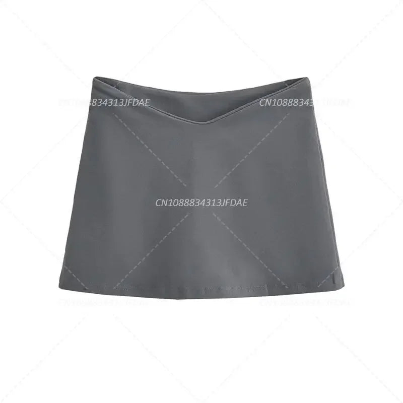 Women Summer Sexy Shorts Skirts Summer Korean Low Waist Office Ladies Mini Skirts Fashion Casual Solid A Line Skirts New