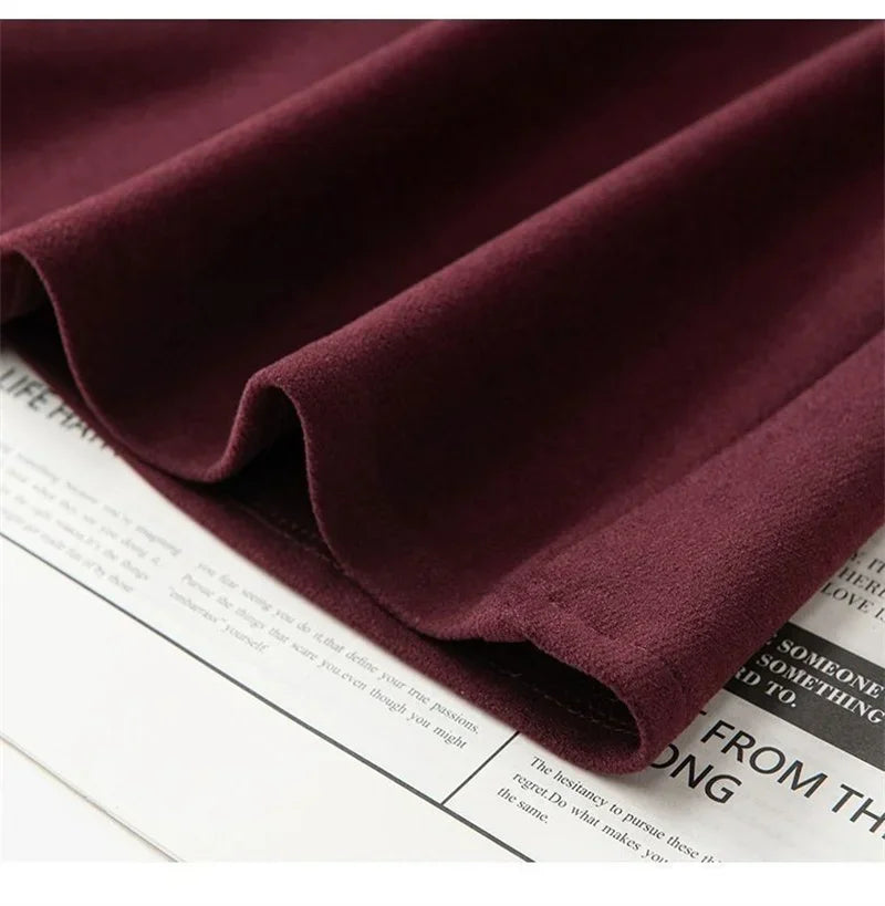 New Spring Autumn Fashion Skirt Women Elegant High Waist Solid Color A-line Casual Midi Skirts Office Lady Women's Clothing