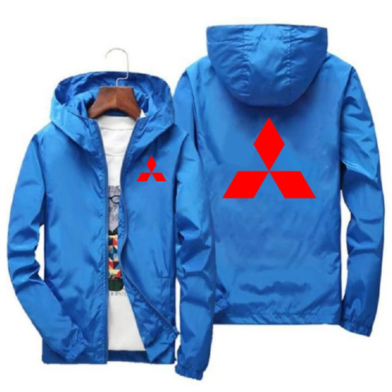 2025 Mitsubishi Racing Team Official Jacket: Unisex Racing Jacket, Oversized Top, Evo Jacket, Hooded Cardigan, Zip-Up Coat