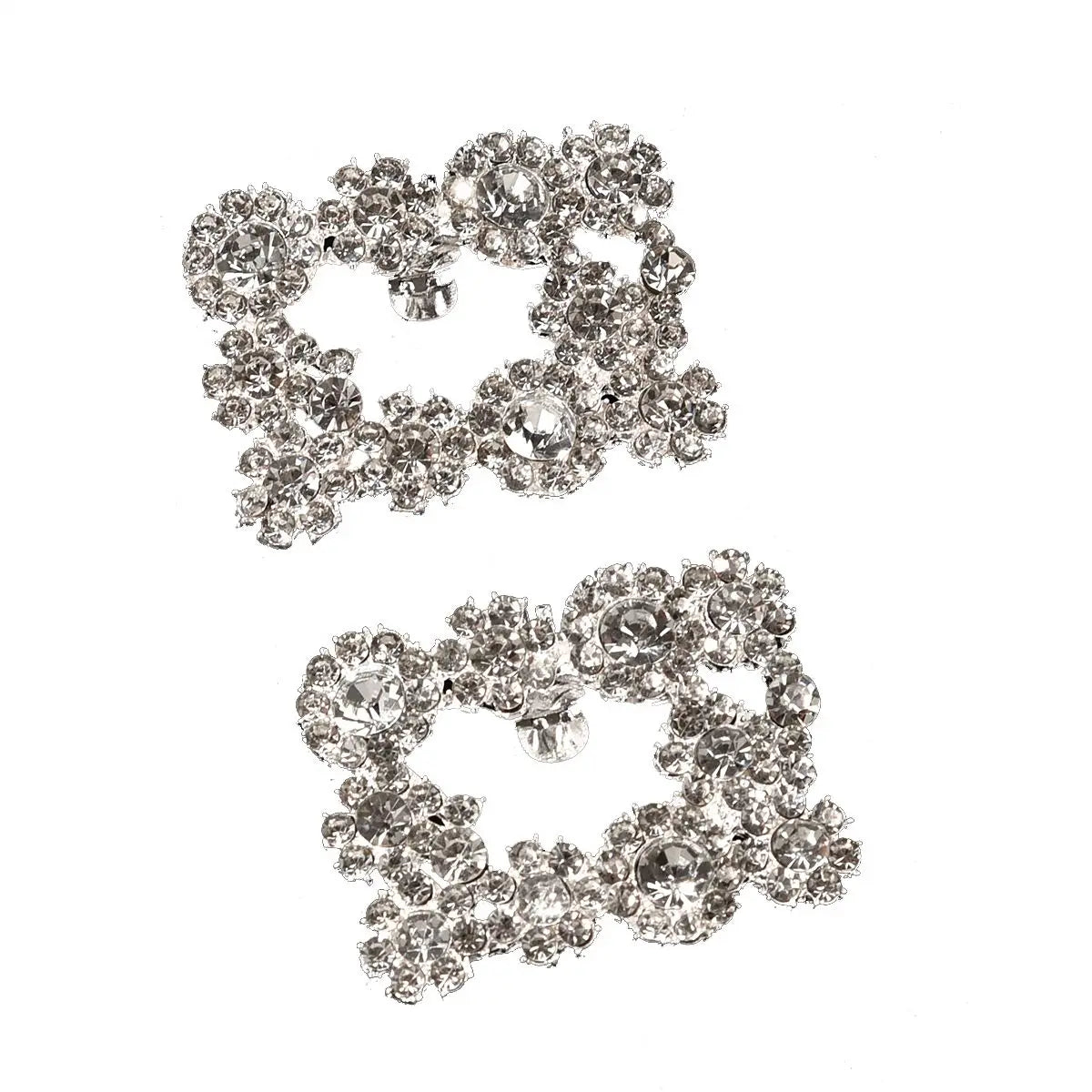 1Pair Detachable Shoes Decorations Shiny Crystal Shoes Clip Charm Buckle Rhinestone Brooch Women Bag Pendant Bride Accessories