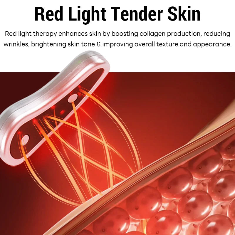 Led Red Light Eye Care Therapy Ems Massager With Gel Patch For Treatment Under Eye Wrinkle Improvement Dark Circles Removal Care