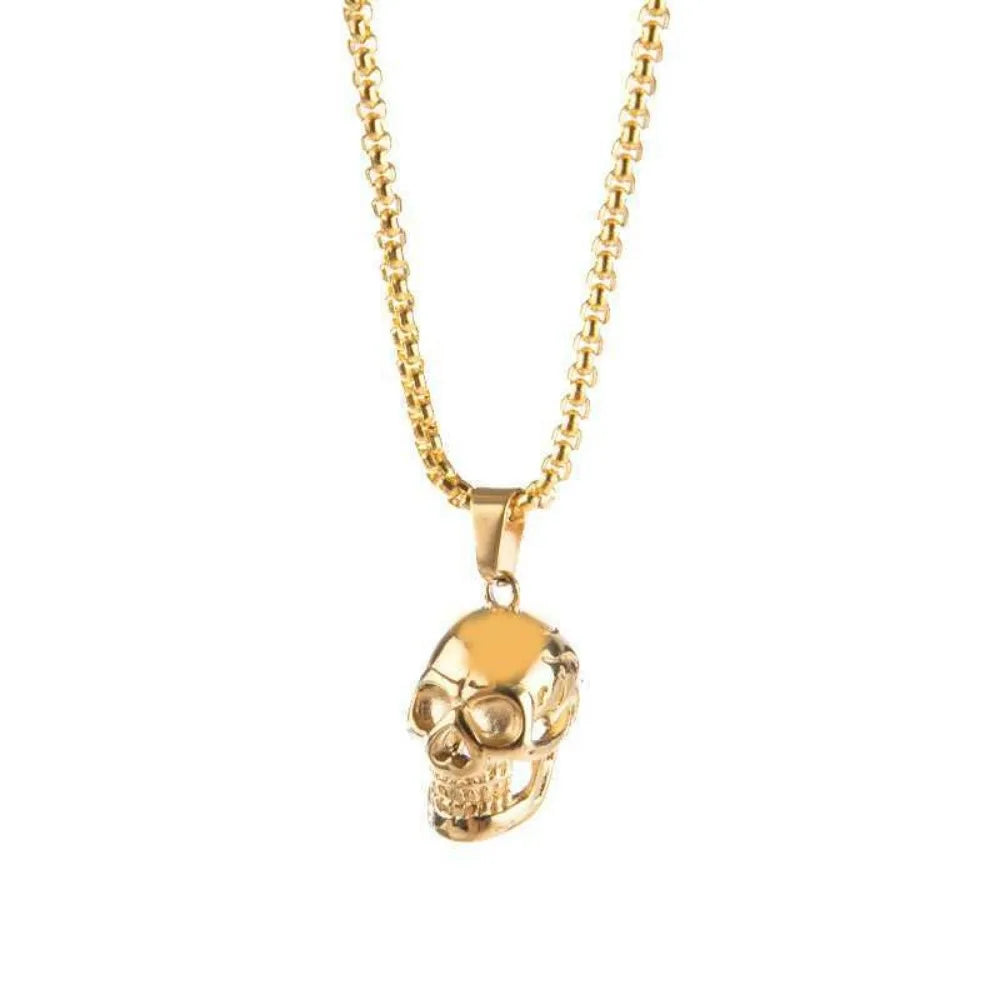 New Europe and The United States Personality Skull Pendant Necklace Men's Trend of Fashion Punk Hip-hop Men's Necklace Jewelry