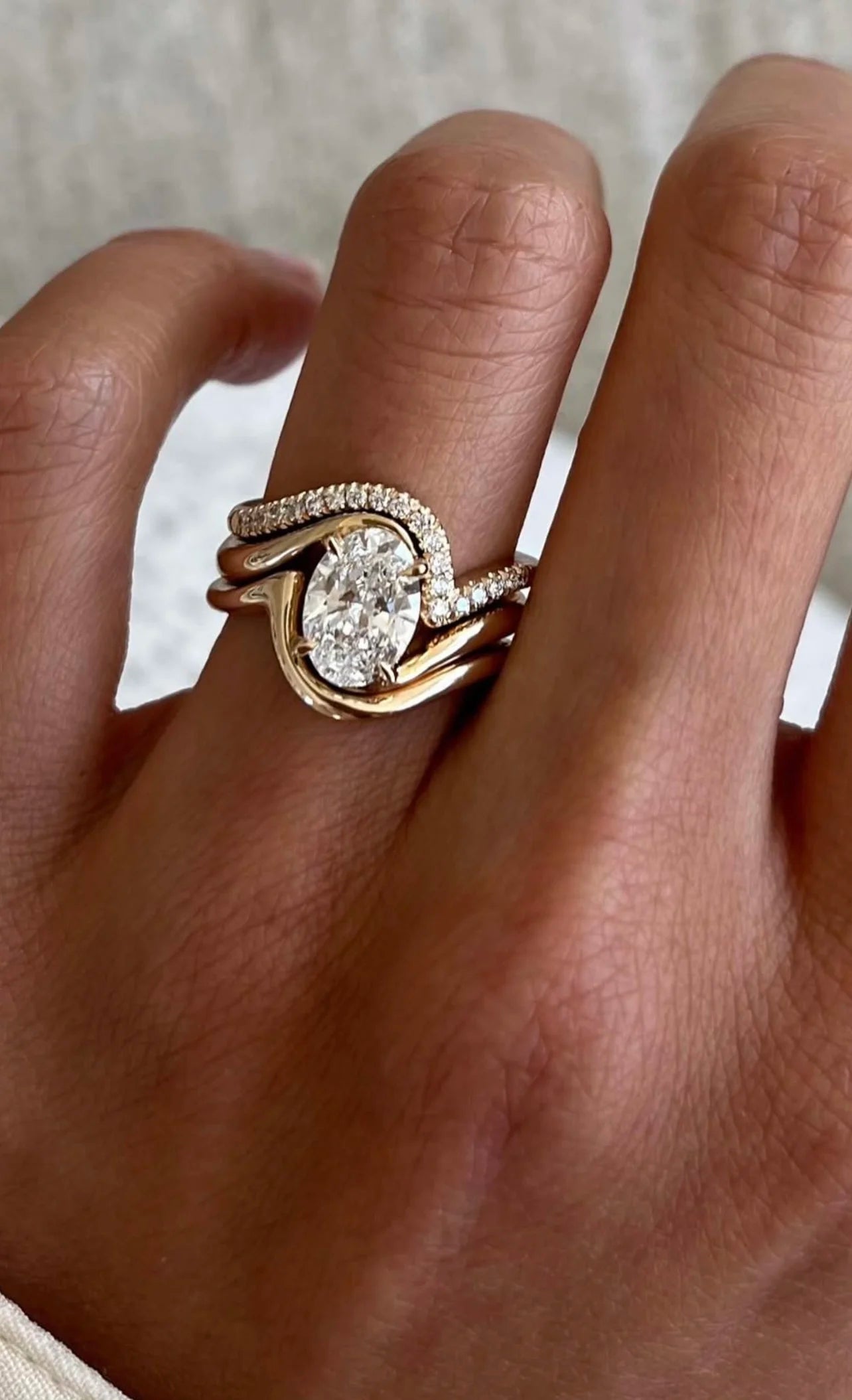 S925 Silver Two-Piece Set, 2.5-Carat Moissanite Combined Ring  suitable for women daily wear, weddings, banquets, holiday gift