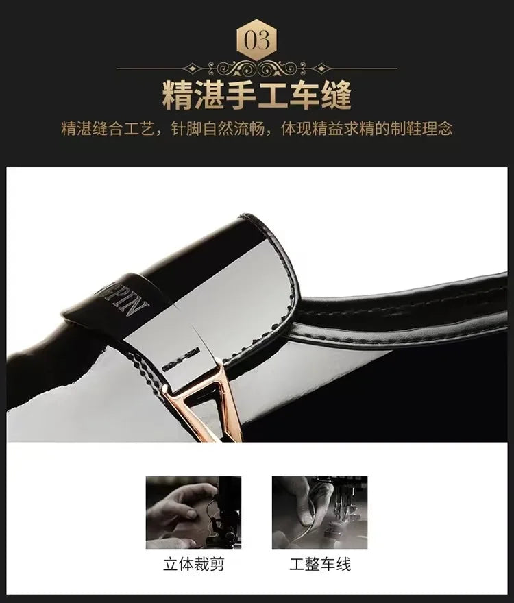 Business Leather Shoes for Men British Style Men's Office Dress Shoes Comfortable Slip-on Male Loafers Hot Daily Casual Shoes