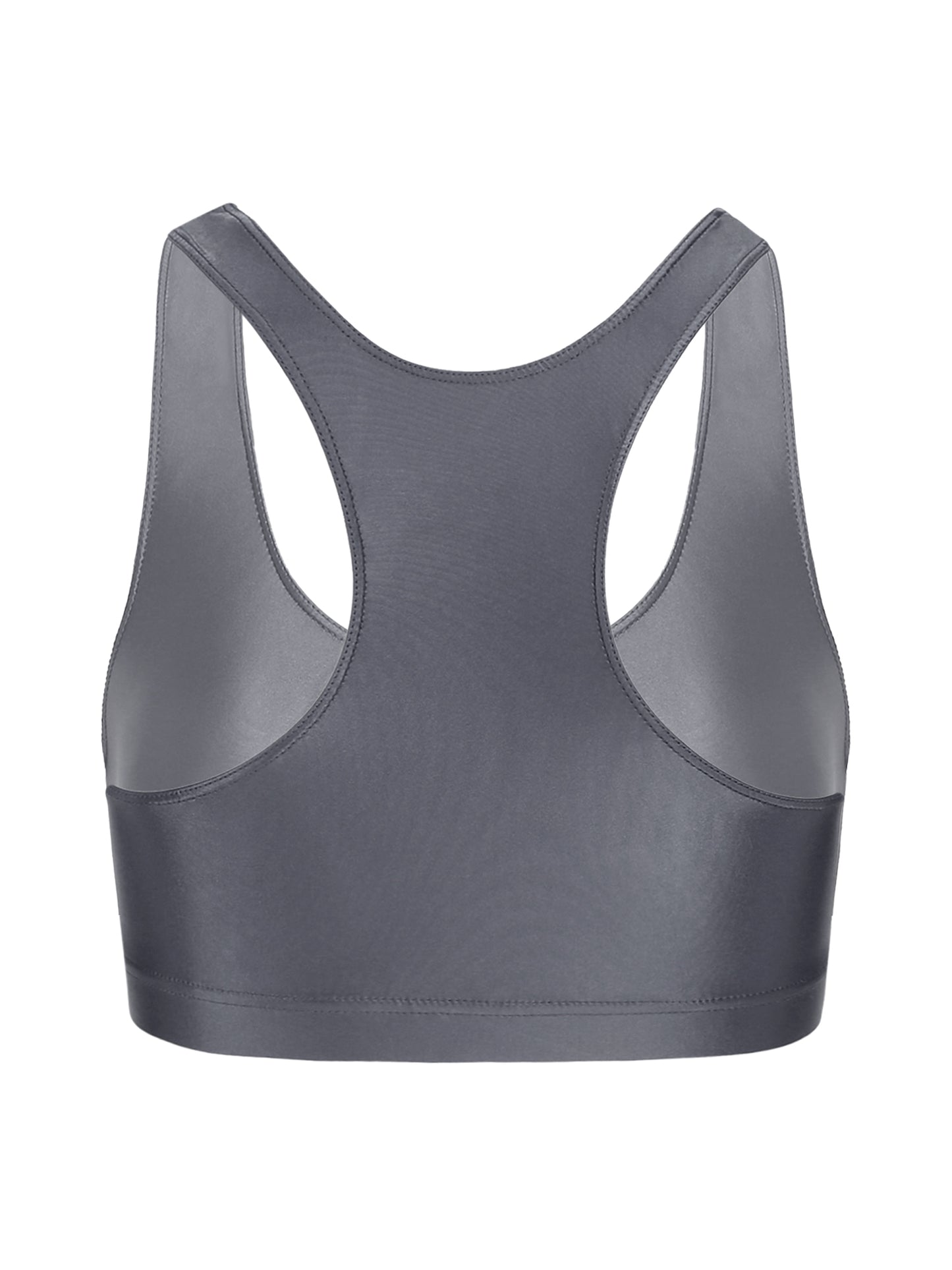 Women Glossy Swimsuit Outfit Oil Shiny Camis Crop Top Sports Fitness Smooth Tank Tops T-shirt With Panties Boxer Shorts Swimwear