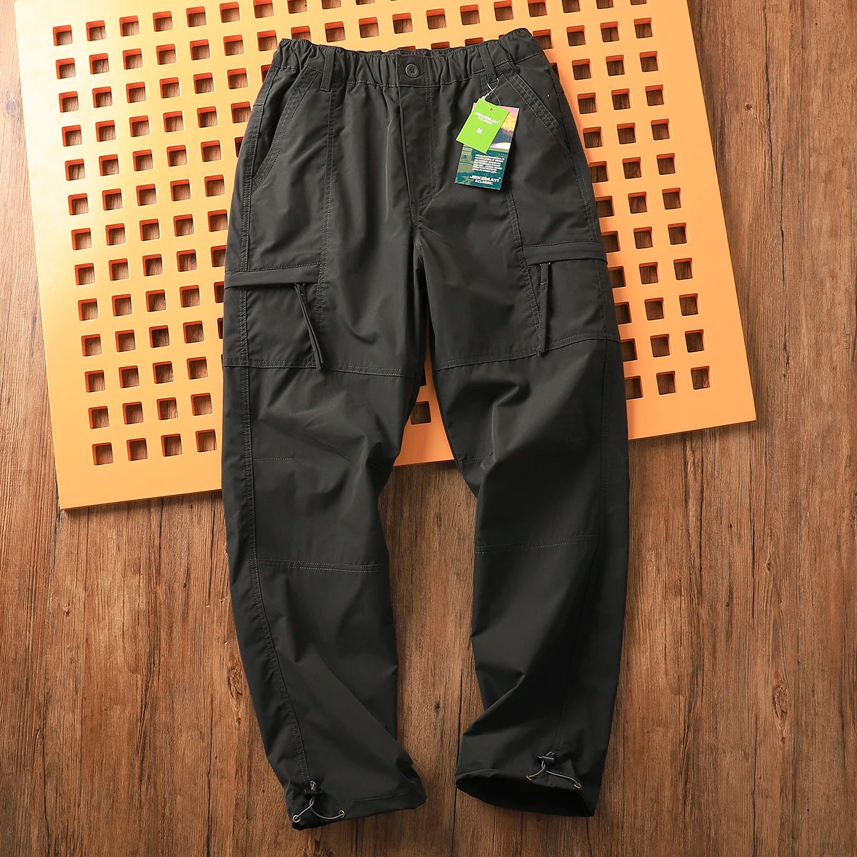 Outdoor Men's Windproof Waterproof Hiking Sports Loose Straight Multibag Workwear Casual Long Trousers Faionable Urban Sle