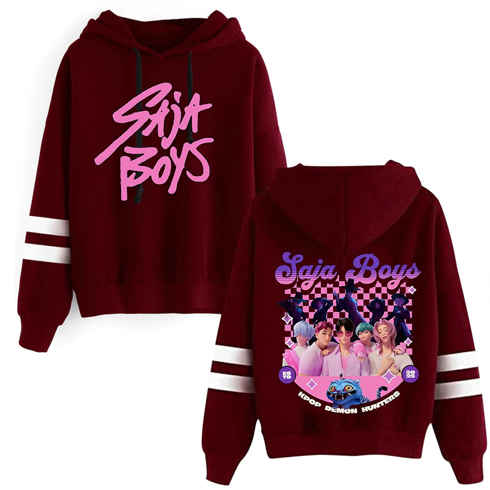 Anime Kpop Demon Hunter Saja Boys Hoodie Anime Sweatshirt Harajuku Pullover Tops Streetwear Fans Gift