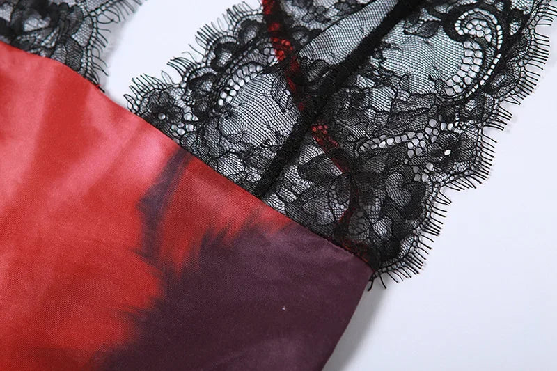 Sexy Leopard Print Lace Patchwork Maxi Dress Women Fashion V Neck Backless Long Dresses Spring Summer Female Holiday Vestidos