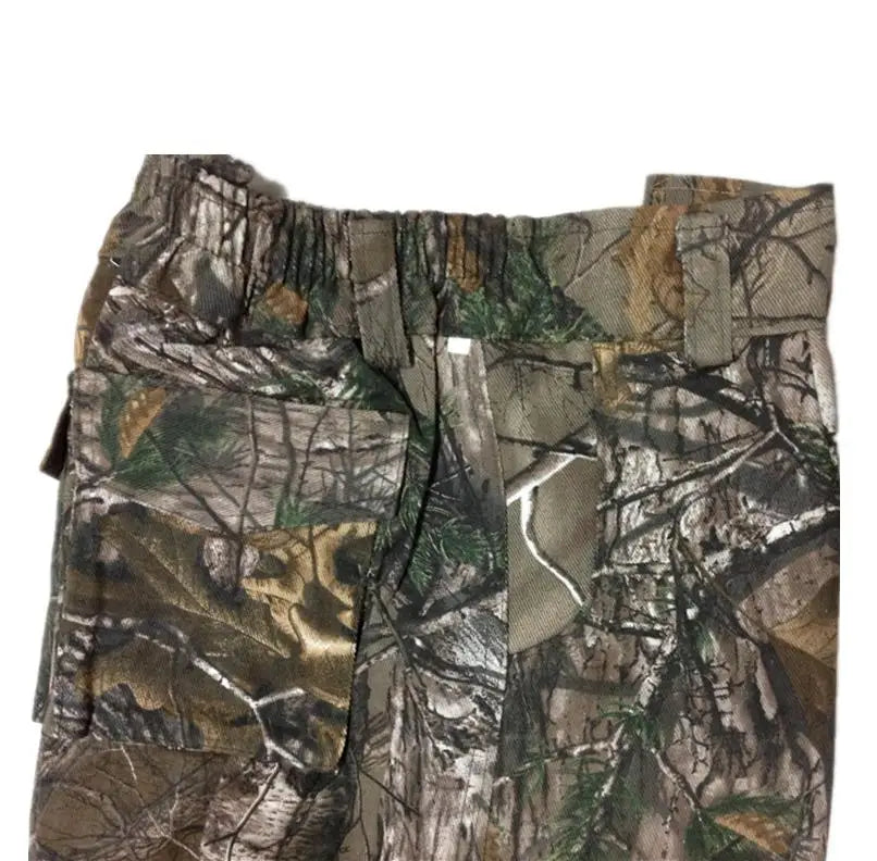Men Pants Fashion Large Size Cotton Breathable Bionic Camouflage Trousers Outdoor Hiking Fishing Jungle Hunting Long Bottoms