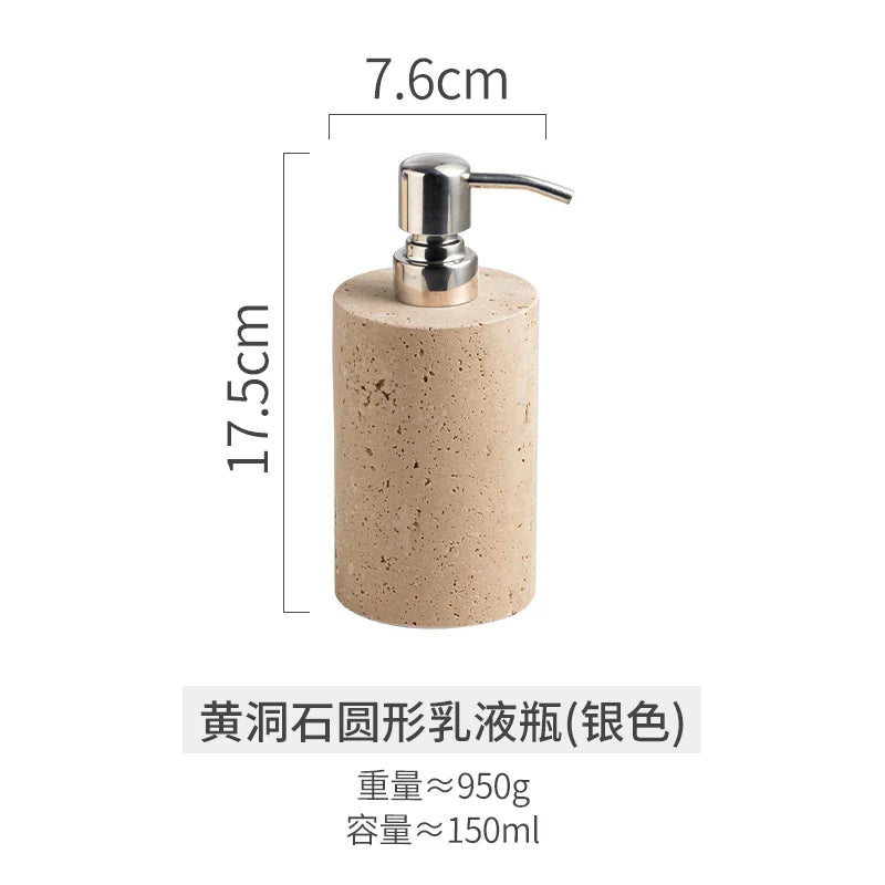 Vintage Rock Wind Cave Ceramic Lotion Bottle Bathroom Shampoo Body Wash Split Empty Bottle Cotton Bumb Box Aromatherapy Bottle