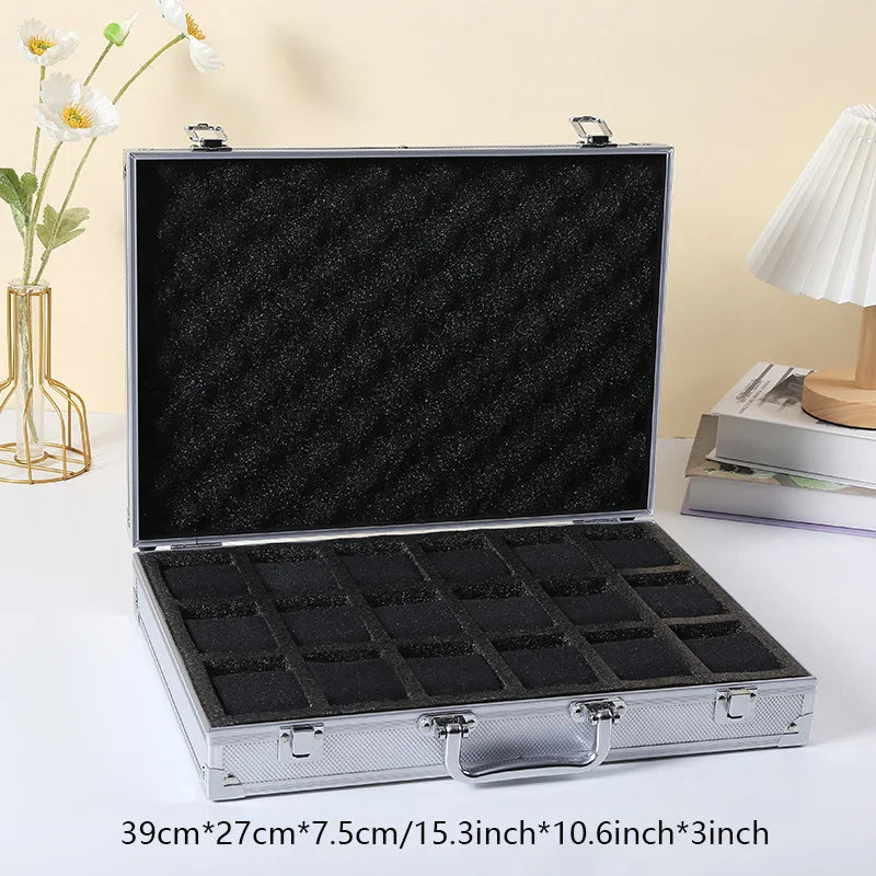 Portable Aluminum Alloy Watch Storage Box 10/12/18 Grid Large Capacity Jewelry Collection Watch Case Quality Gift Box for Watche