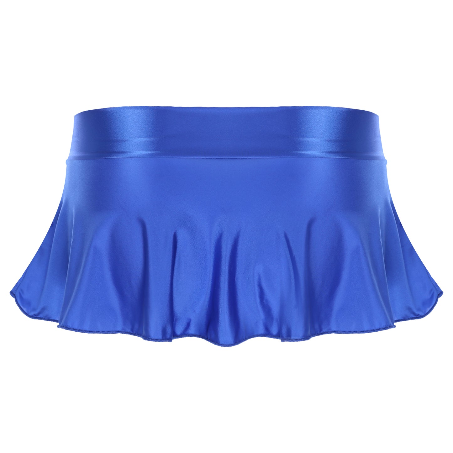 Skirts for Women Korean Fashion Mini Skirts Solid Color Sexy Miniskirt Clubwear Glossy Ruffled Short Rave Mini Skirt Y2k Clothes