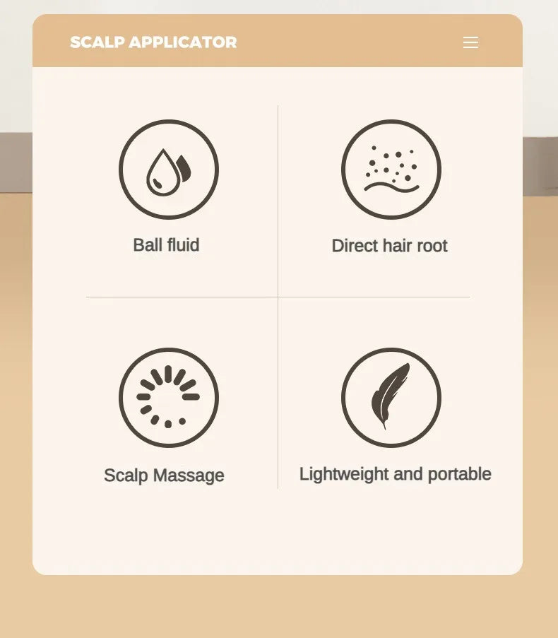 Scalp Applicator Minoxidil 1-6ml Essence Hair Growth Fluid Ball Massage Head Drug Delivery Smear Liquid Guide Comb