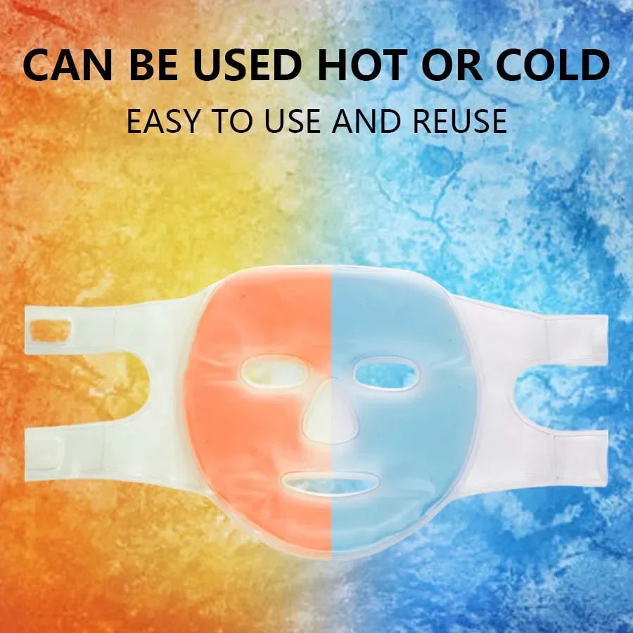 Face Cooling Mask Gel Eye Mask Ice Pack Cooling PVC Hot Cold Therapy Skin Care Tool Gel Face Mask Skin Firming Spa Sleep Mask
