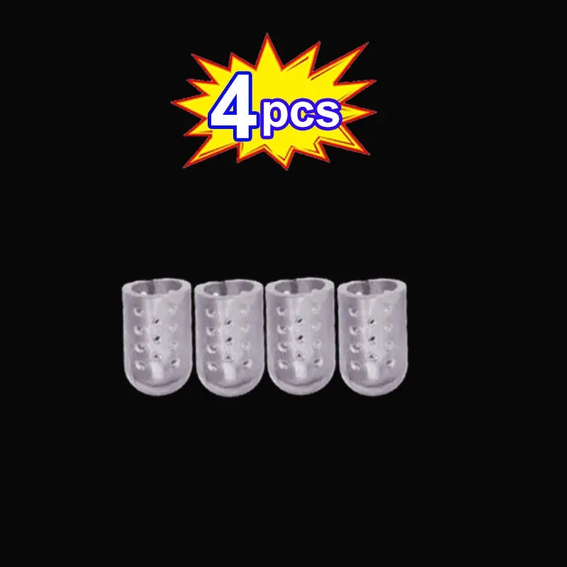 10/50pcs Transparent Silicone Toe Covers Women Gel Little Toes Protector Tube Foot Care Finger Caps Elasticity Prevents Blisters