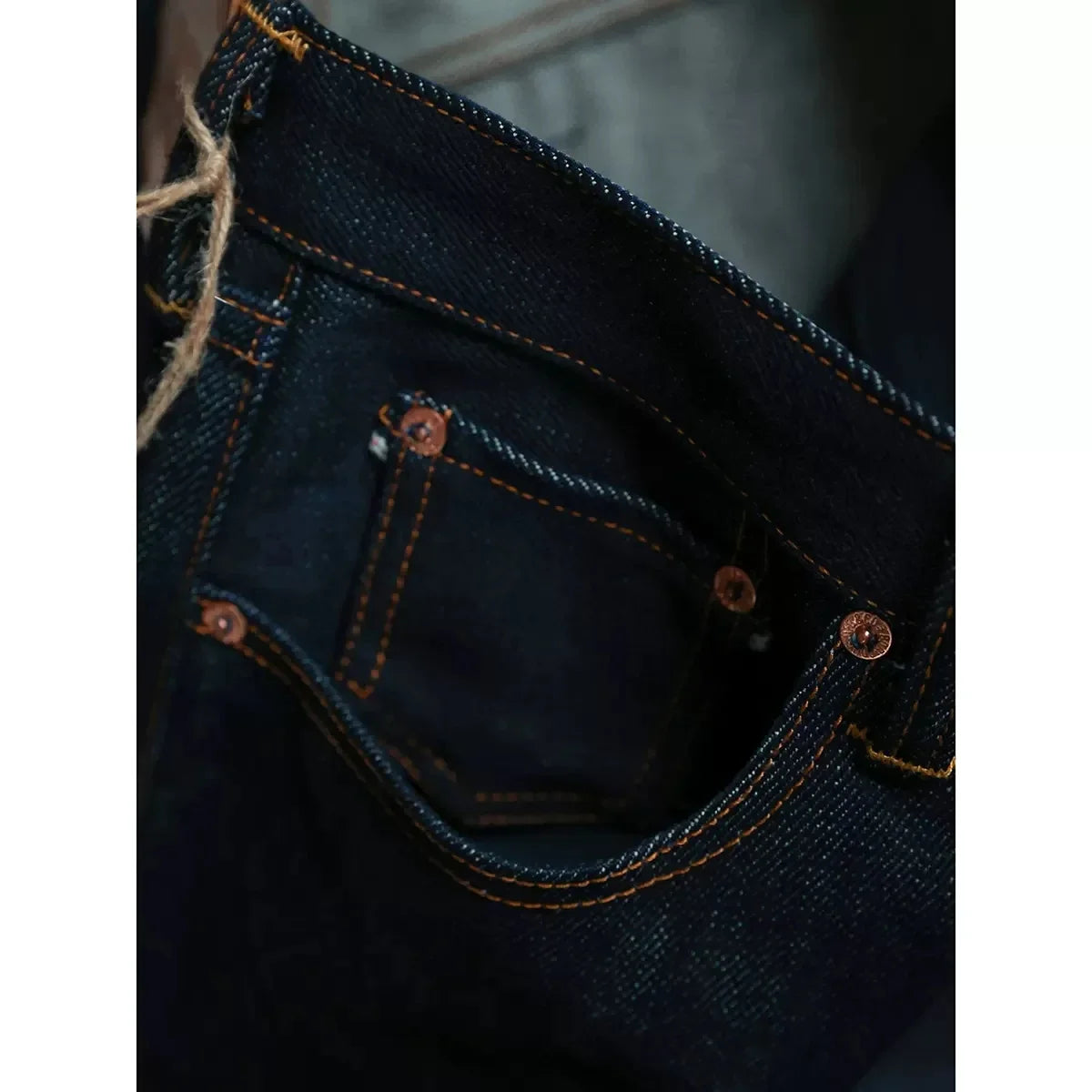 BOB DONG 23oz Extra Heavy Selvedge Denim Jeans Lot 35-3 Raw Denim Slim Straight Leg Pants