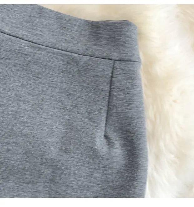 High Waist Midi Skirt Women's OL Profional Slimming Side Slit Wrap around A-Line One Step Skirt Korean Sle Commute Pure ...