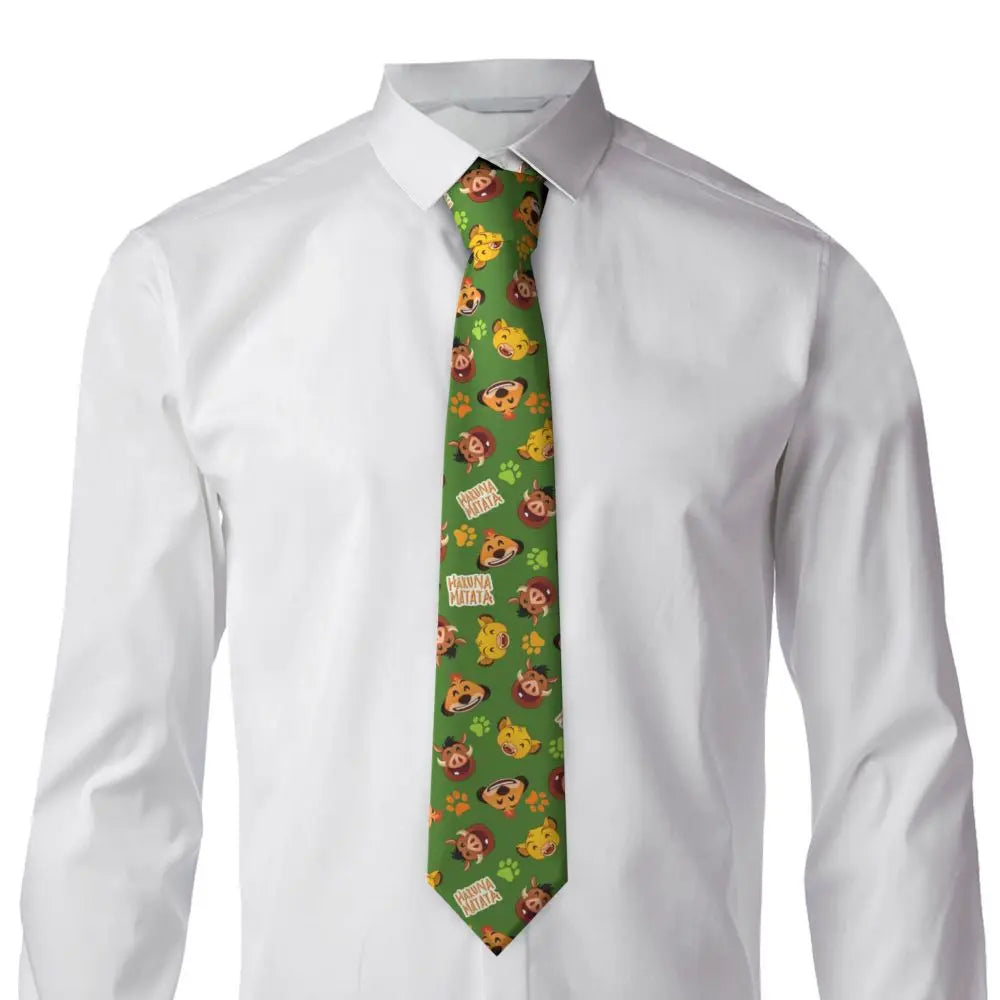Custom The Lion King Hakuna Matata Necktie Mens Mens Suit Tie For Thanksgiving Day