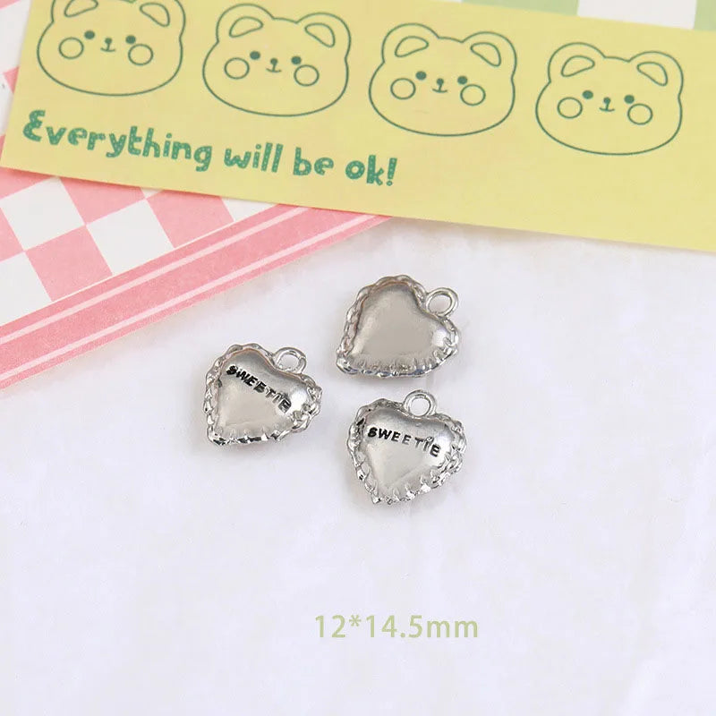 Wholesale Y2K Silver Charms for Jewelry Making Accessories DIY Pendant Necklace Bracelet Earring Women Girl Luxury Female Gift