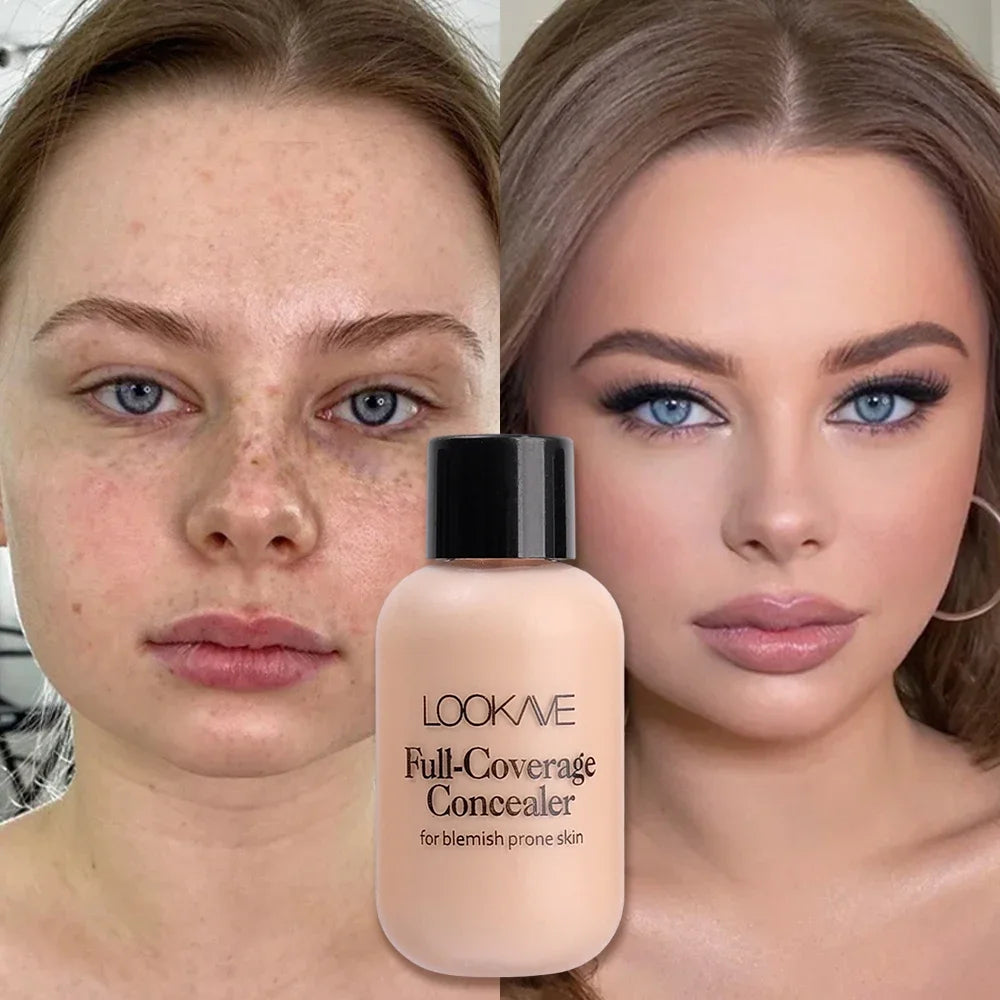 Waterproof Matte Concealer Cream Full Coverage Acne Dark Circles  Oil Control Lasting Liquid Foundation Facial Makeup Cosmetics