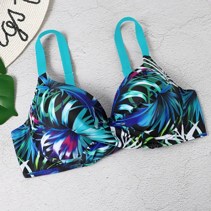 Women's Print 2 Piece Swimsuit Vintage Sexy High Waisted Bikini Split Beachwear Casual Holiday Pool Party Hot Springs Bikini Set
