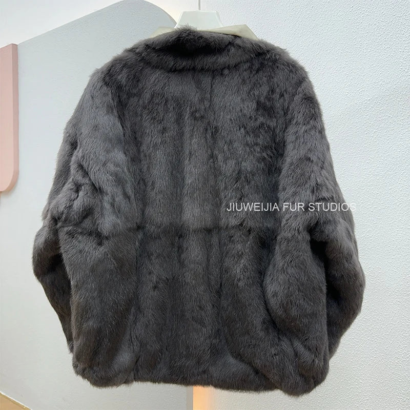 Women's jacket 100% Natural Real Fur Coat Winter Down Jacket Warm Elegant Women Outerwear 2025 New Parker Arrivals Coats Jackets