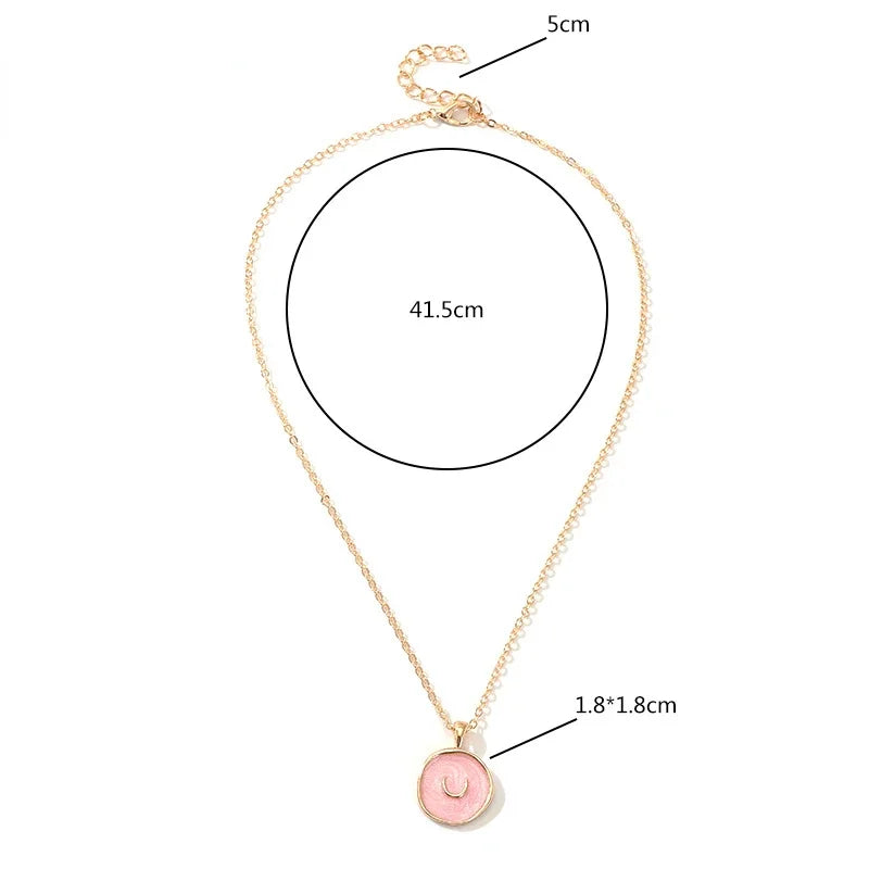 Minimalist Moon Star Enamel Necklaces for Women Girls Colorful Heart Lightning Enamel Pendant Clavicle Chain Party Daily Jewelry