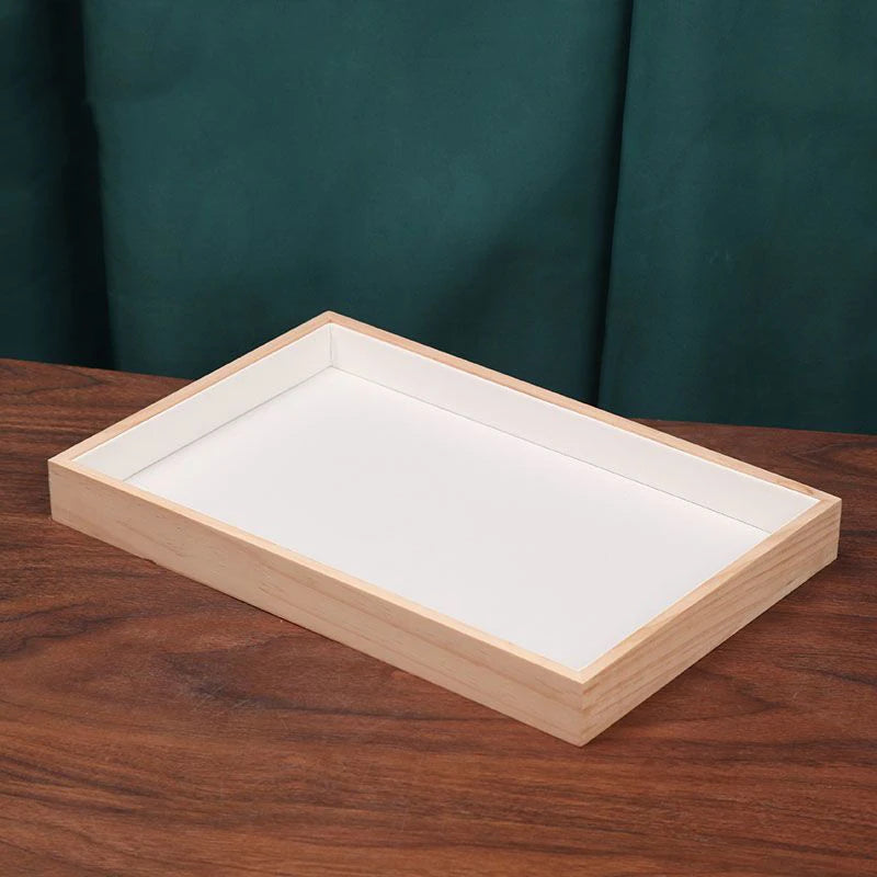 Fashion Wood Jewelry Tray Storage Trays Pendant Necklace Bracelet Earrings Ring Display Plate Desktop Drawer Sundries Organizers