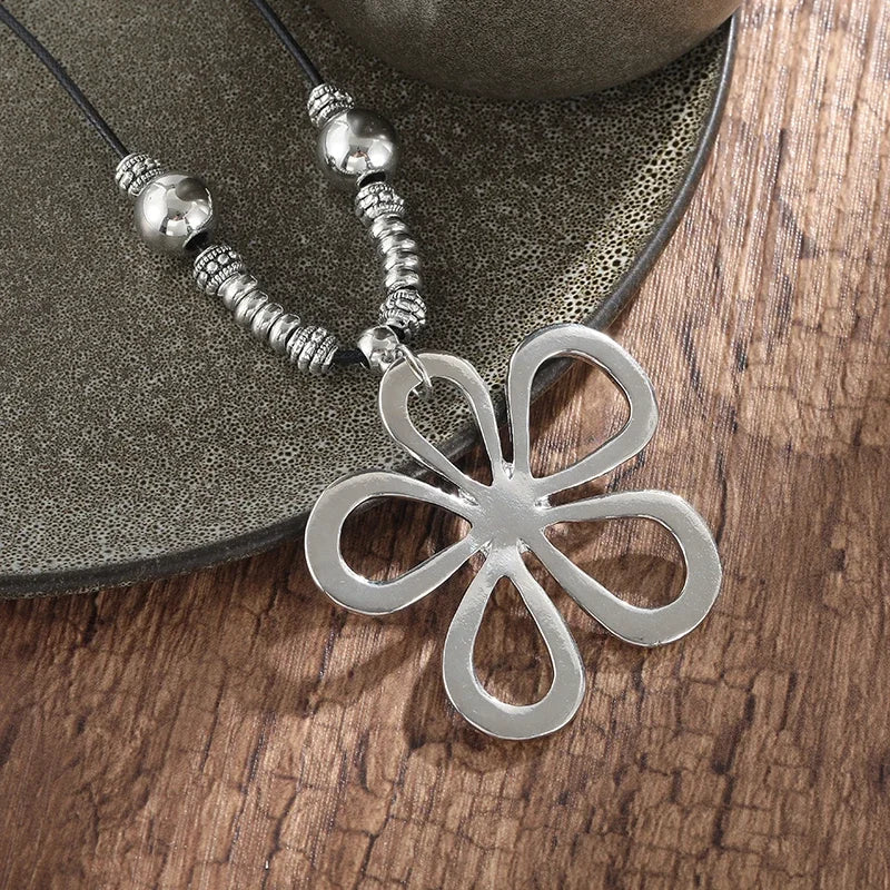 Bohemian Ethnic Wind Imitation Pearl Braided Necklaces Women Retro Hand-woven Beads Double Layer Rope Chain Vacation Jewelry