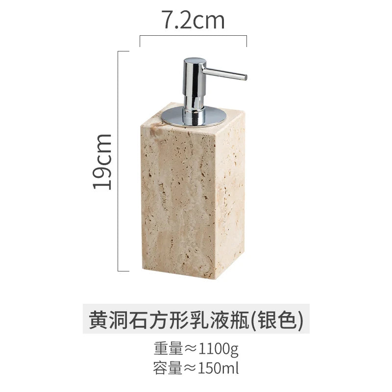 Vintage Rock Wind Cave Ceramic Lotion Bottle Bathroom Shampoo Body Wash Split Empty Bottle Cotton Bumb Box Aromatherapy Bottle