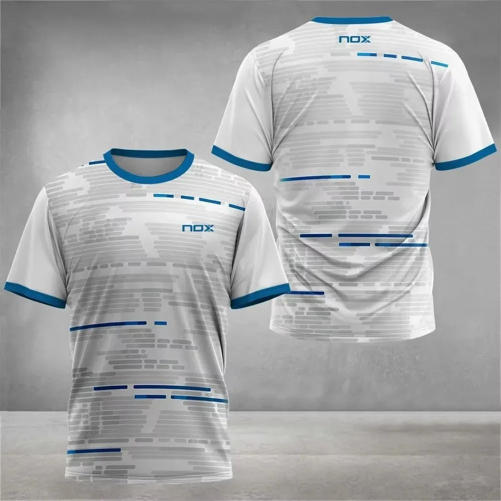 New Summer Men's Polyester Fiber Casual Fashion Breathable T-shirt Letter Printed Pattern Suitable for Outdoor Wearing