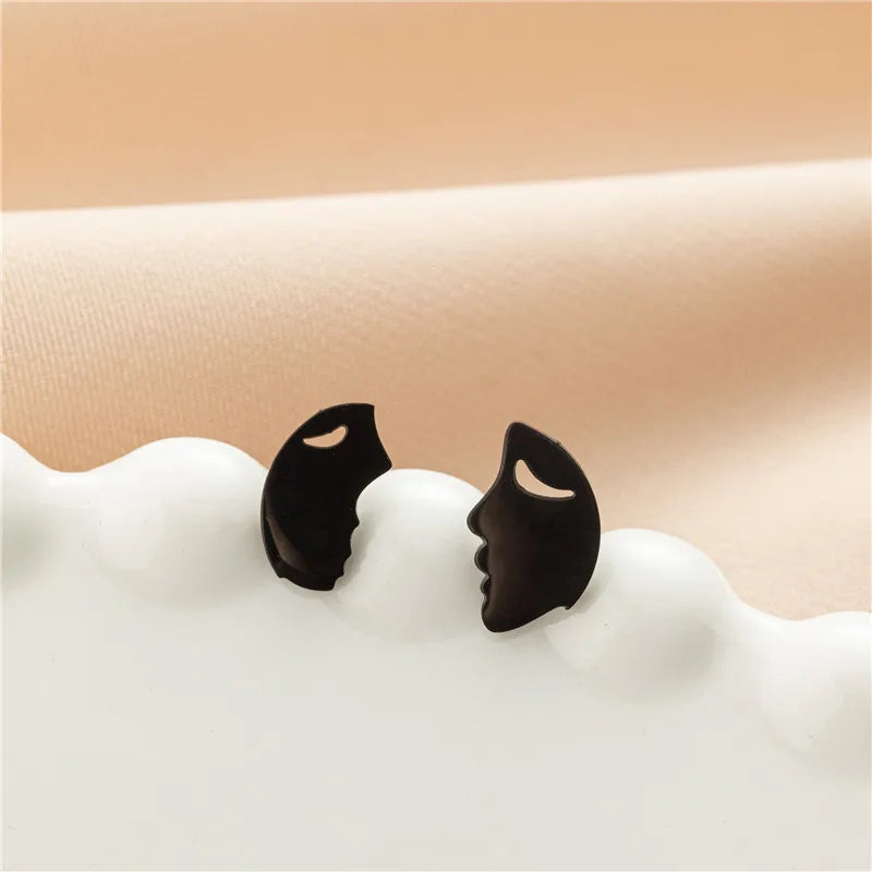 100% Stainless Steel Women Earrings Multiple Style Flamingo Moon Music Ballet Soccer Ear Cartilage Stud Piercing Jewelry Gift