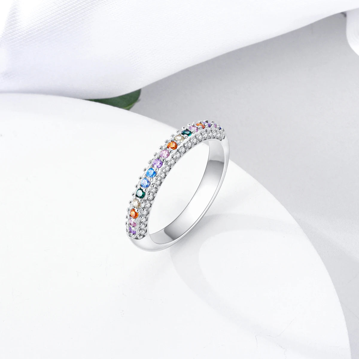 Silver Plated Women Luxury Stackable Ring Real Infinite Flower Daisy Fine Jewelry Rings For Engagement Weddling Party