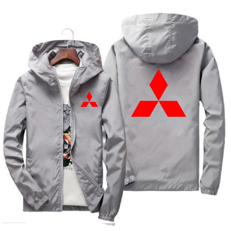 2025 Mitsubishi Racing Team Official Jacket: Unisex Racing Jacket, Oversized Top, Evo Jacket, Hooded Cardigan, Zip-Up Coat