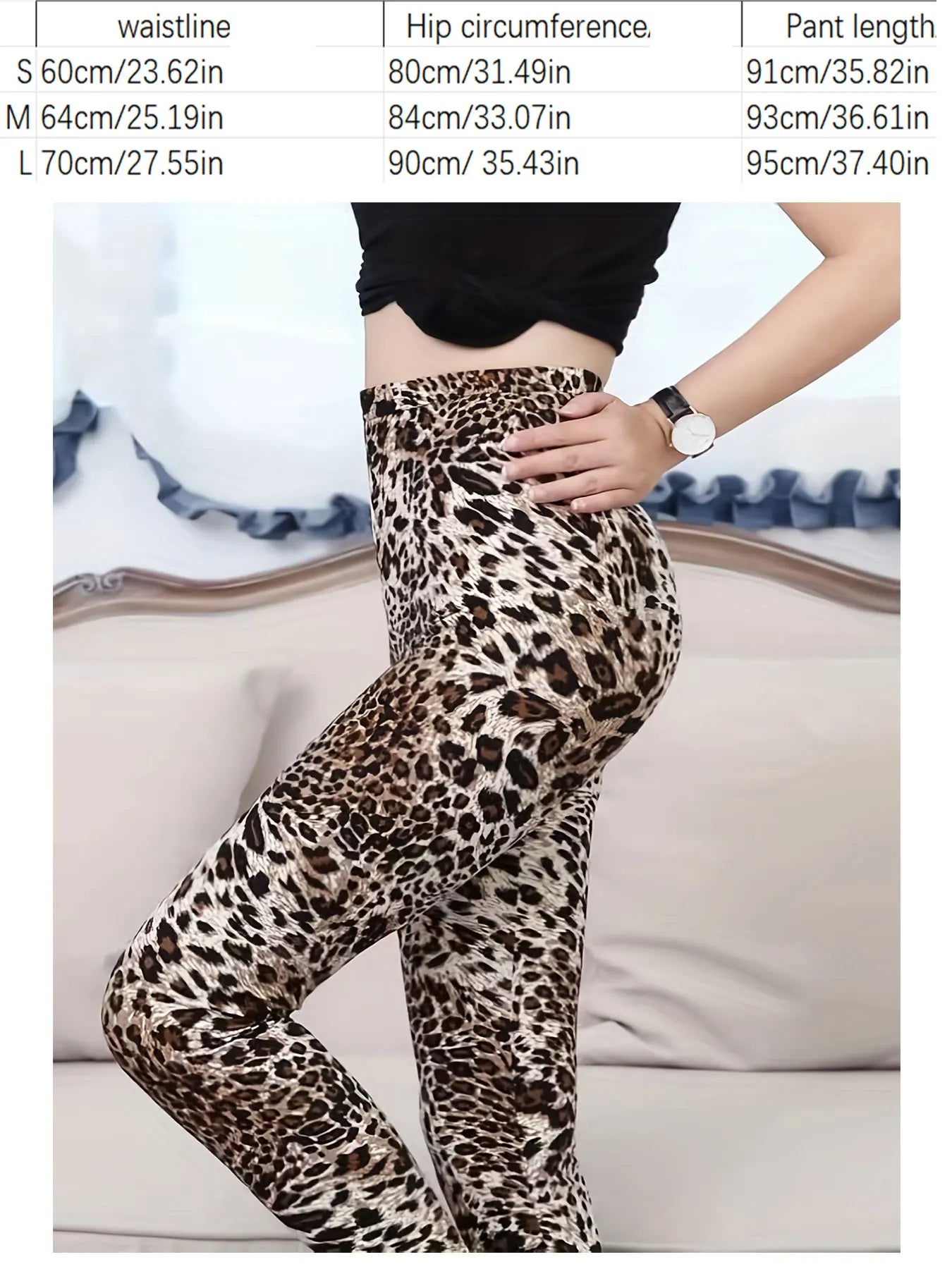 New European and n leopard print sanded comfortable leggings tight casual women's high-stretch pants