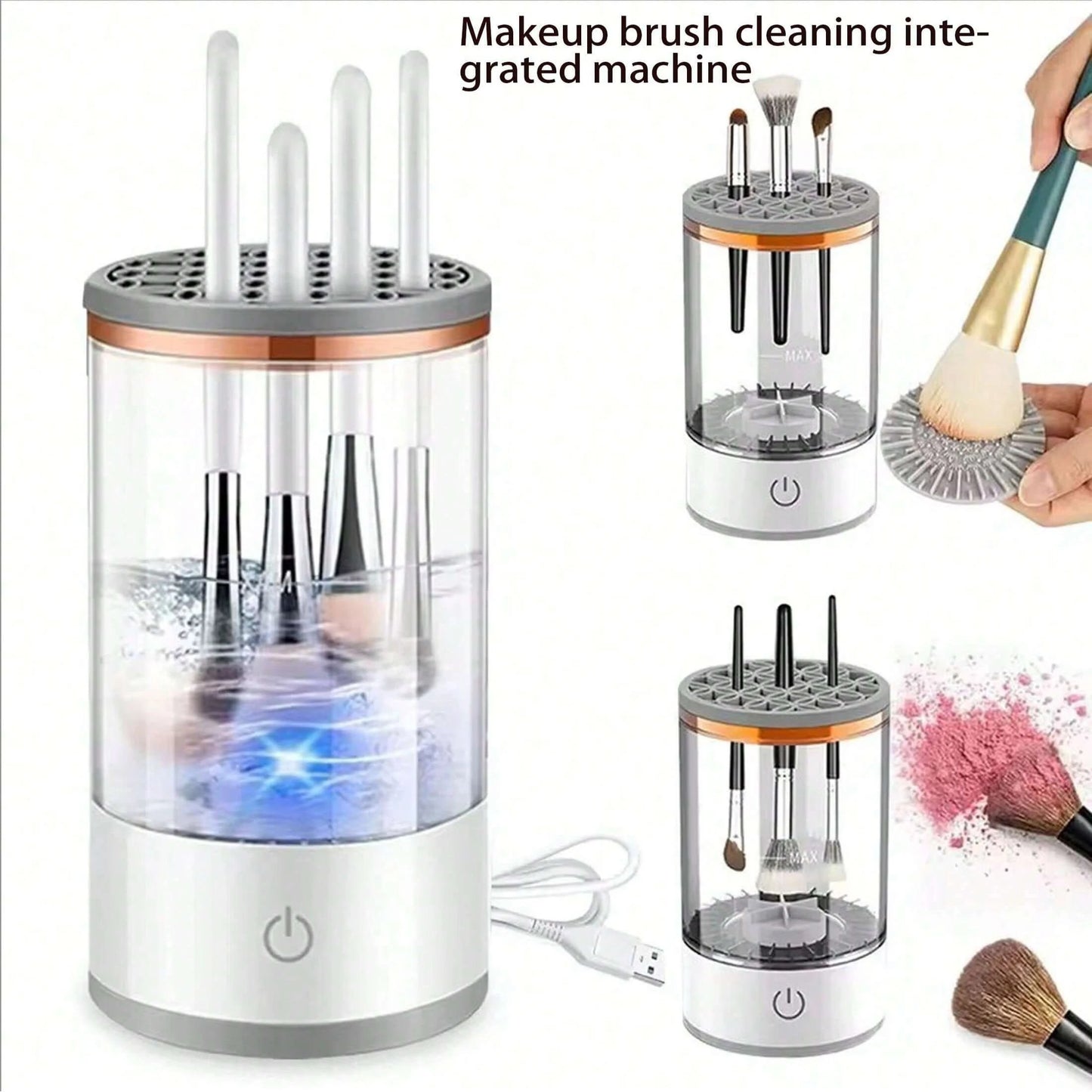 Electric lazy makeup brush cleaner | Automatic cleaning with storage box special cleaning storage for makeup tools