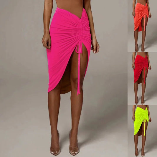 Women'S Skirt Sexy Women Chiffon Swimwear Pareo Scarf Cover Up Wrap Kaftan Sarong Beach Wear Bikinis Cover-Ups Skirts