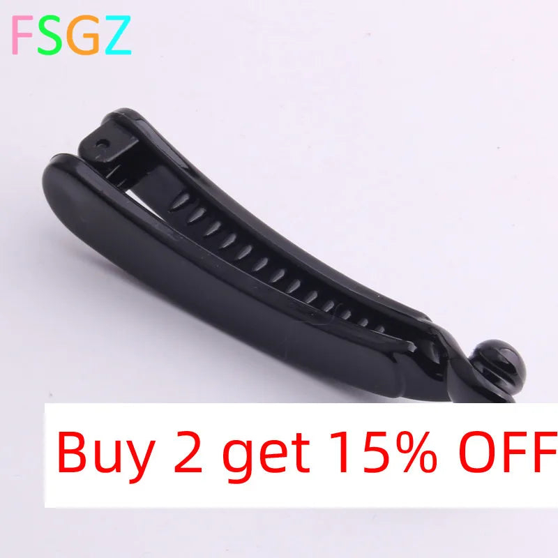 Brand French Banana Hair Clip Black Plastic Ponytail Holder Hair Pin for Lady Hairdress Beauty Tool Simple Hair Clips 2020