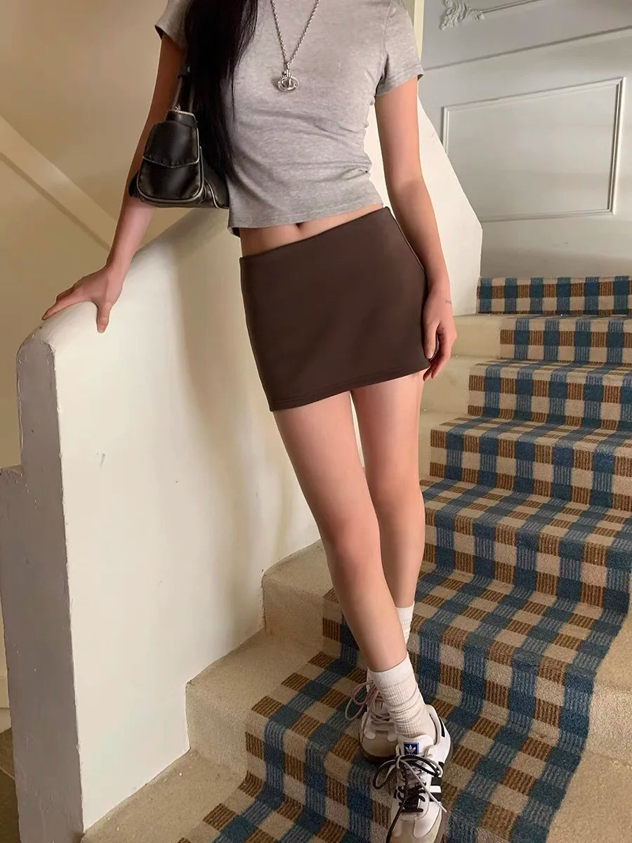 Black Mini Skirts For Woman 2024 Summer Outfits Kawaii Pencil Skirt Korean Knitted Skirt Y2k Bottoms Micro Skirts Kawaii Clothes