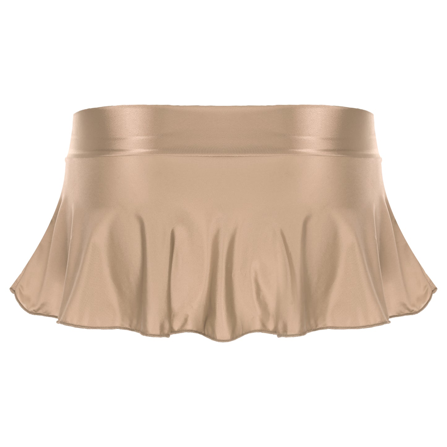 Skirts for Women Korean Fashion Mini Skirts Solid Color Sexy Miniskirt Clubwear Glossy Ruffled Short Rave Mini Skirt Y2k Clothes